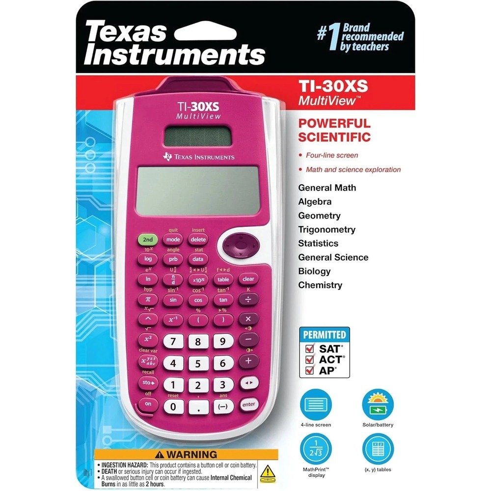 TI-30XS Multiview Scientific Calculator (Pink)